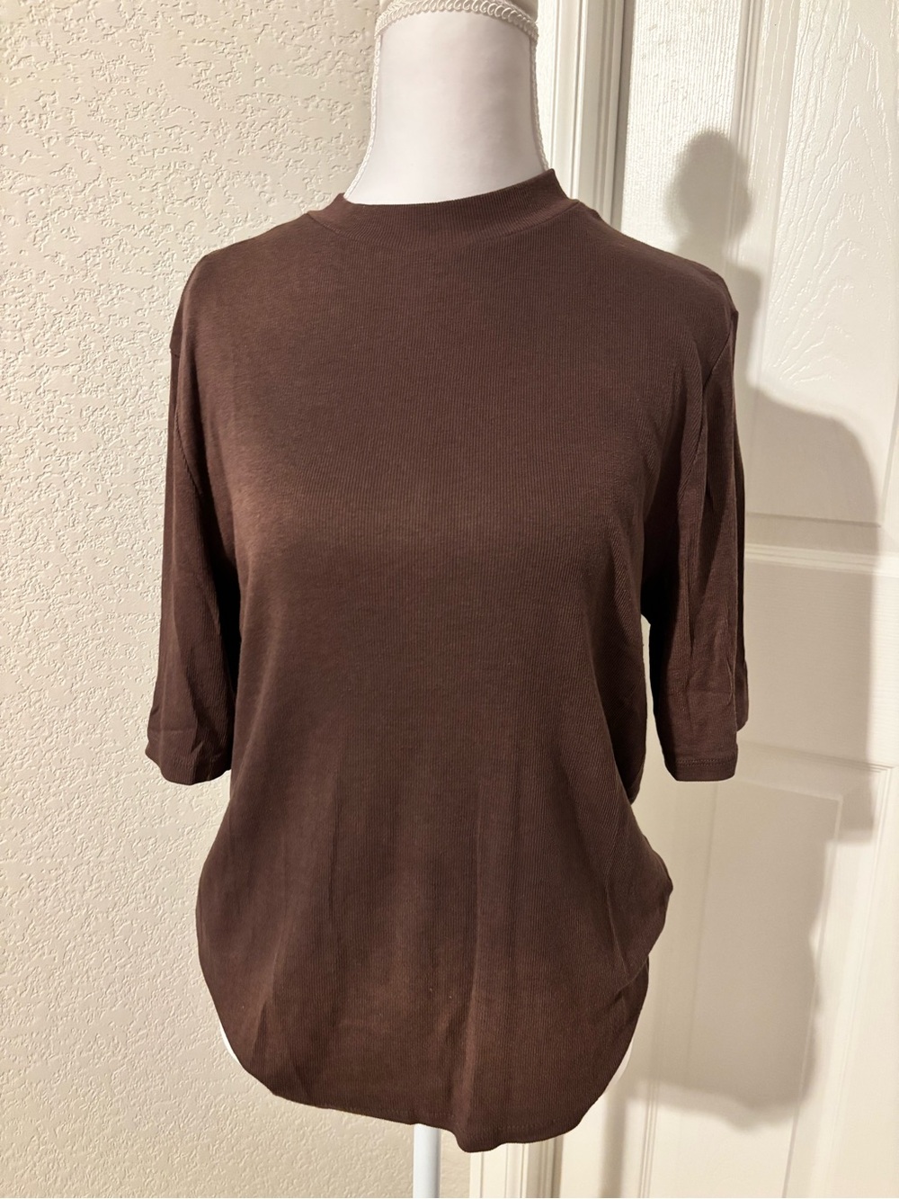 a new day Brown Short-Sleeve Crewneck Top